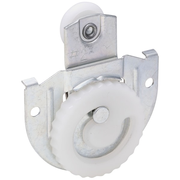 National Hardware National Hardware Zinc-Plated Silver/White Nylon/Steel Sliding Door Hangers 2 pk N344-853 - main